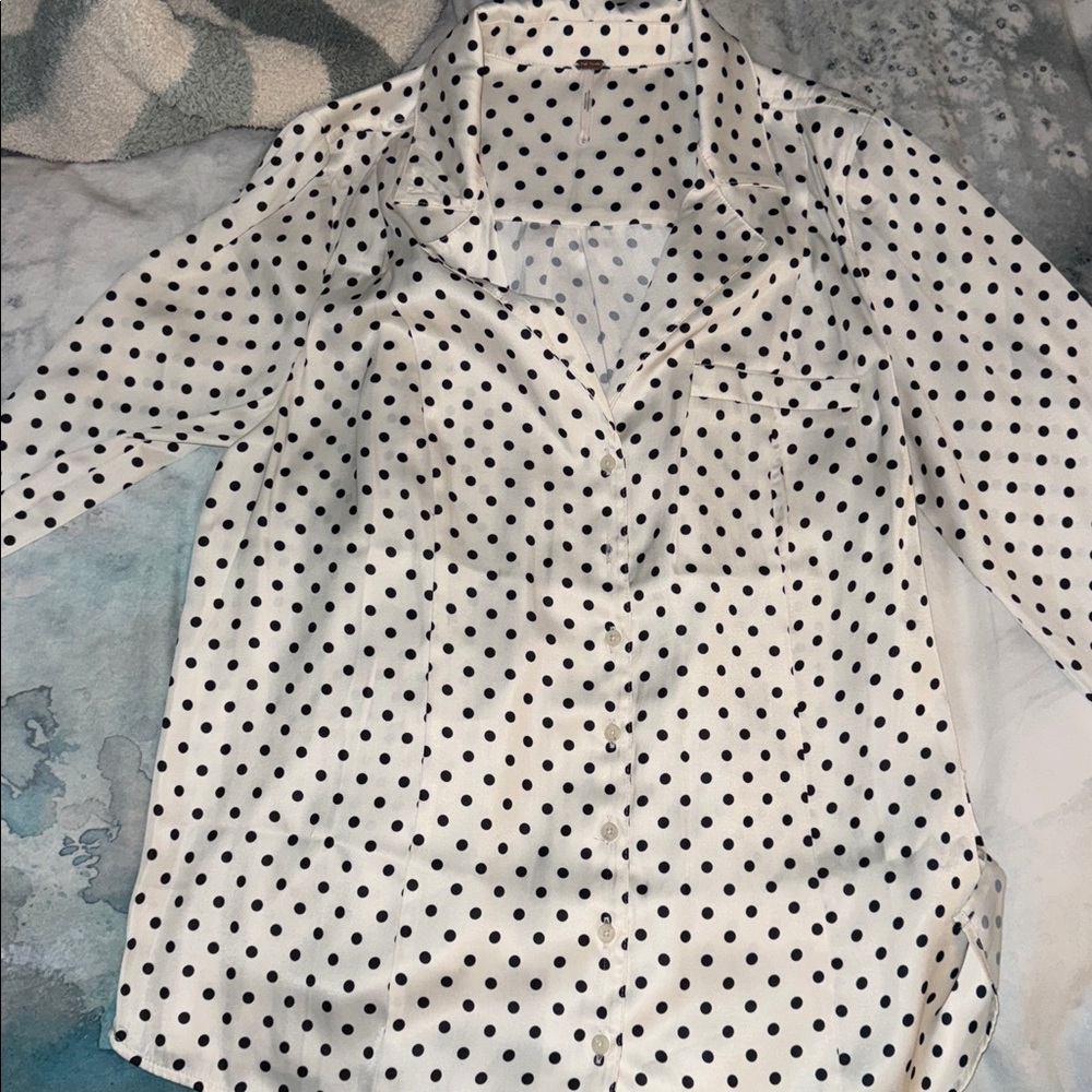 NWOT Free People Penny Polka Dot Top - Picture 8 of 8